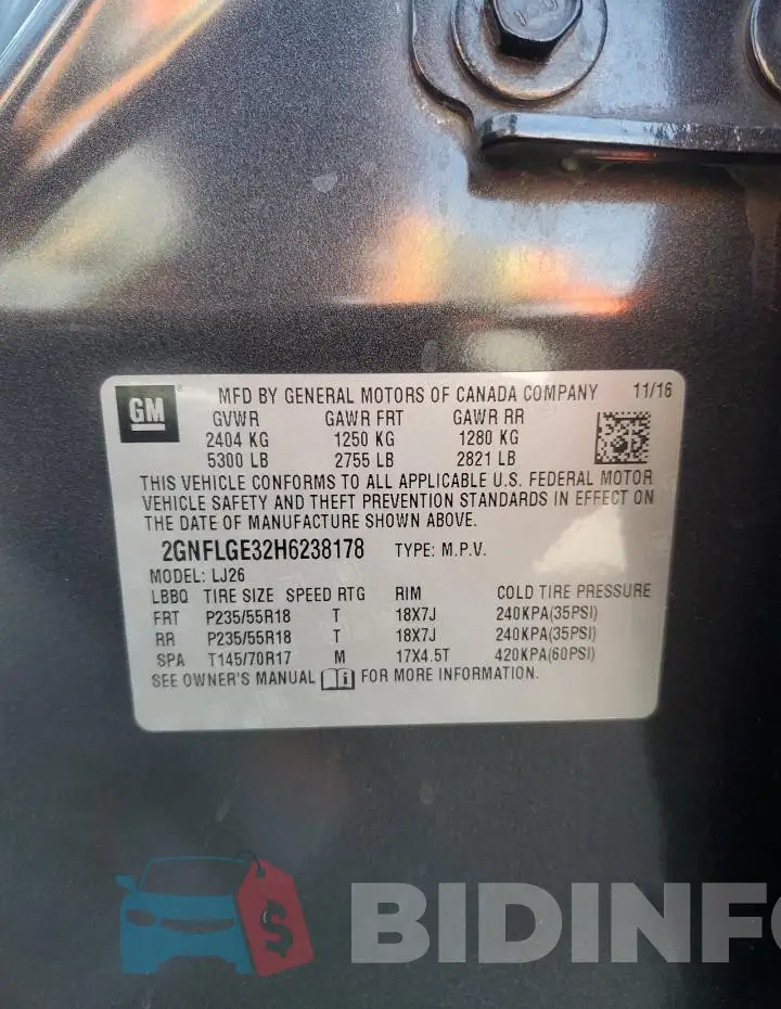 2GNFLGE32H6238178 Photo# 13