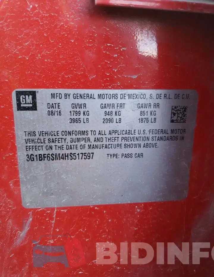 3G1BF6SM4HS517597 Photo# 12