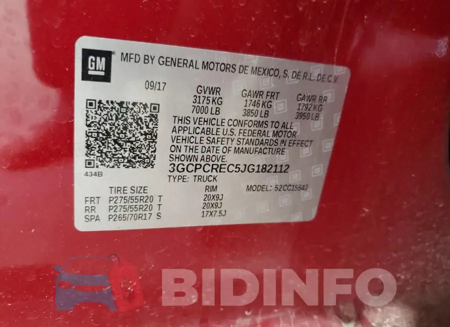 3GCPCREC5JG182112 Photo# 12