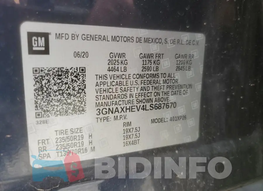 3GNAXHEV4LS687670 Photo# 14