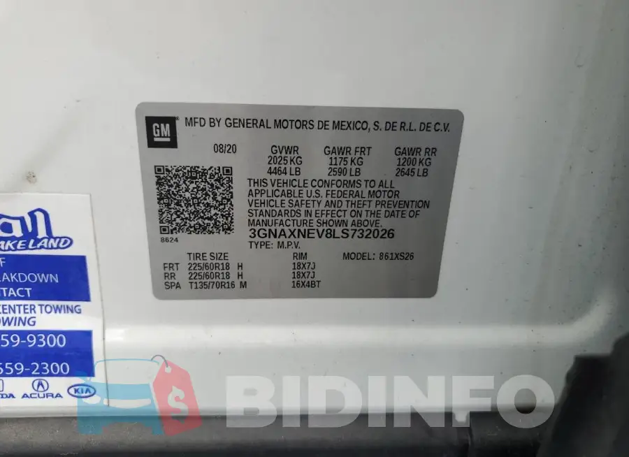 3GNAXNEV8LS732026 Photo# 13