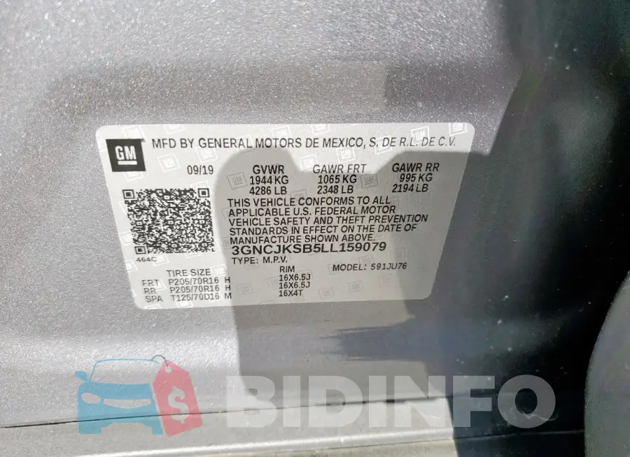 3GNCJKSB5LL159079 Photo# 12
