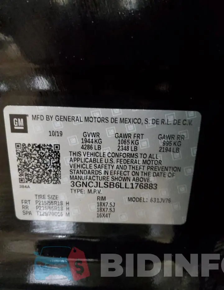 3GNCJLSB6LL176883 Photo# 13