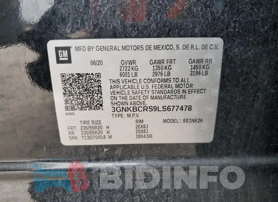 3GNKBCRS9LS677478 Photo# 13