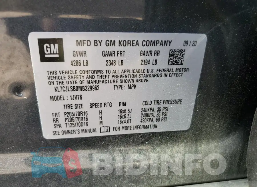 KL7CJLSB0MB329962 Photo# 13
