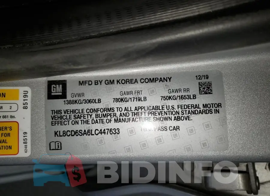 KL8CD6SA6LC447633 Photo# 12