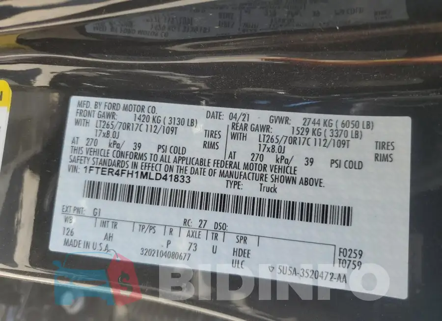 1FTER4FH1MLD41833 Photo# 12