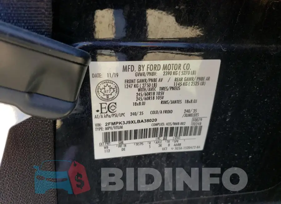 2FMPK3J9XLBA38020 Photo# 13