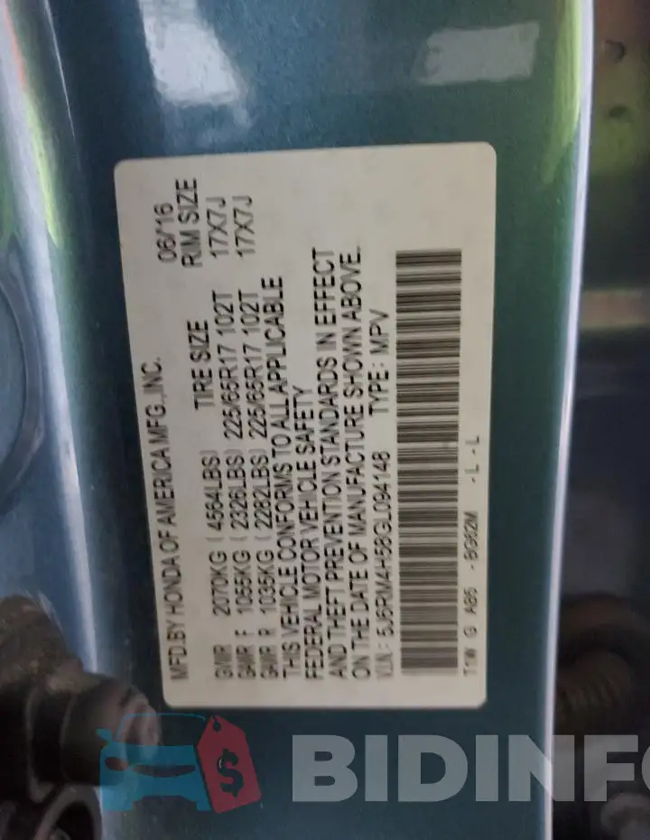 5J6RM4H58GL094148 Photo# 13