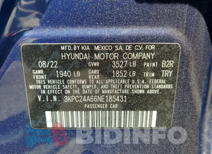 3KPC24A66NE185431 Photo# 13