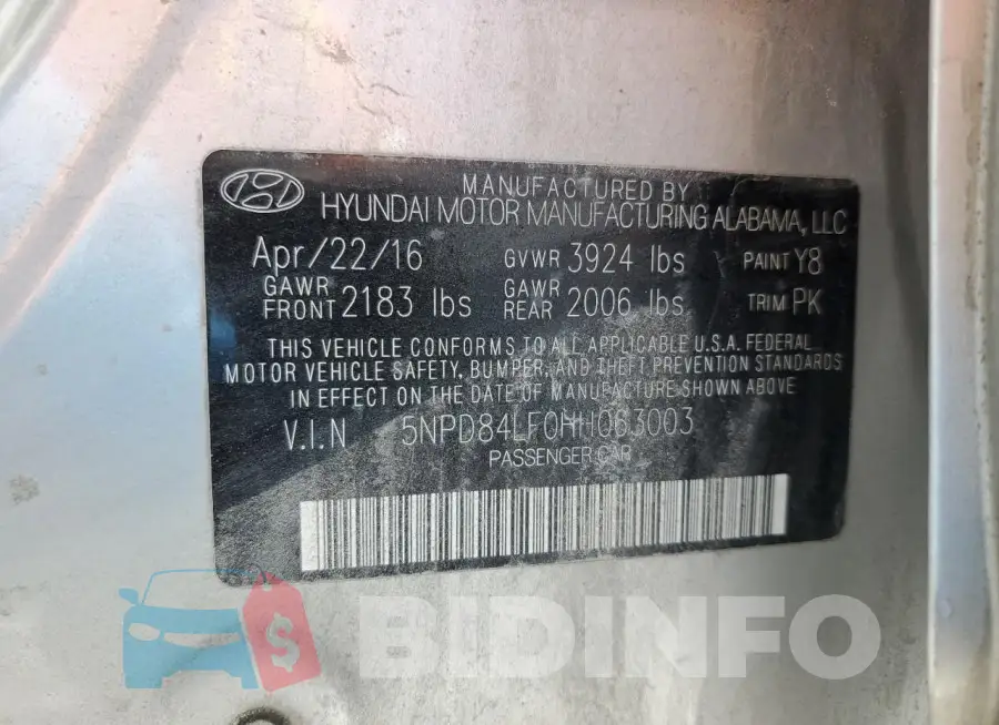 5NPD84LF0HH063003 Photo# 13