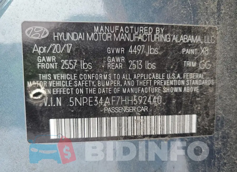 5NPE34AF7HH592440 Photo# 12