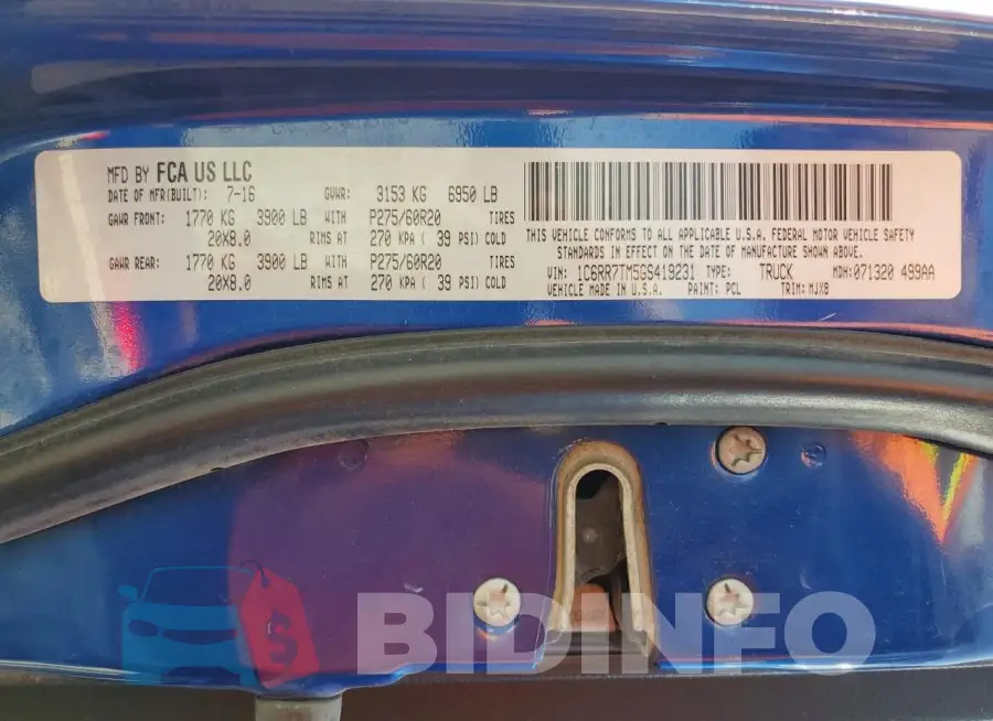 1C6RR7TM5GS419231 Photo# 13