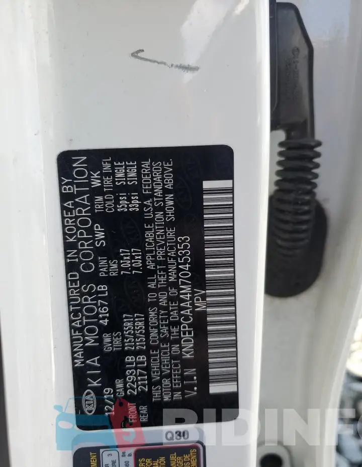 KNDEPCAA4M7045353 Photo# 13 KNDEPCAA4M7045353 Photo# 13