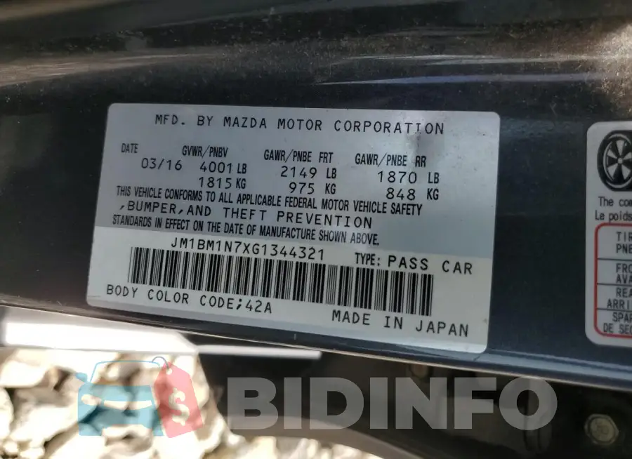 JM1BM1N7XG1344321 Photo# 13