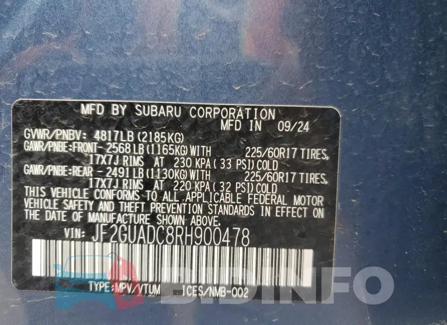 JF2GUADC8RH900478 Photo# 14