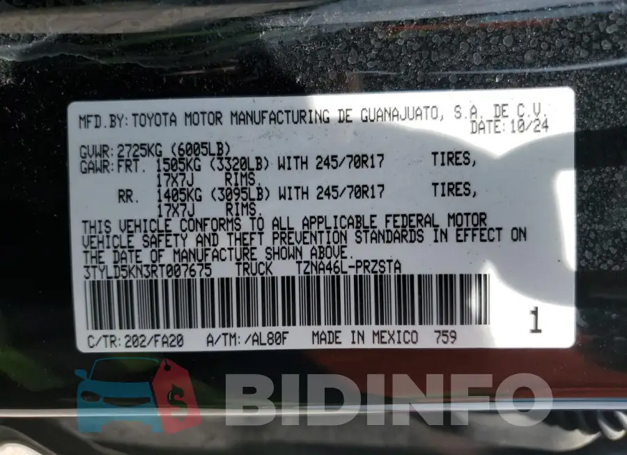 3TYLD5KN3RT007675 Photo# 12