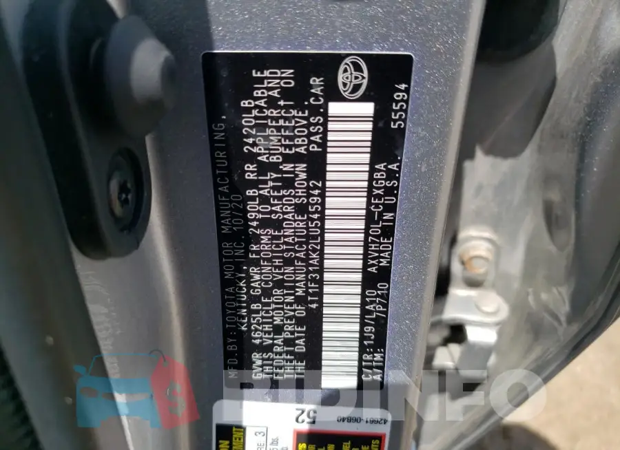 4T1F31AK2LU545942 Photo# 12
