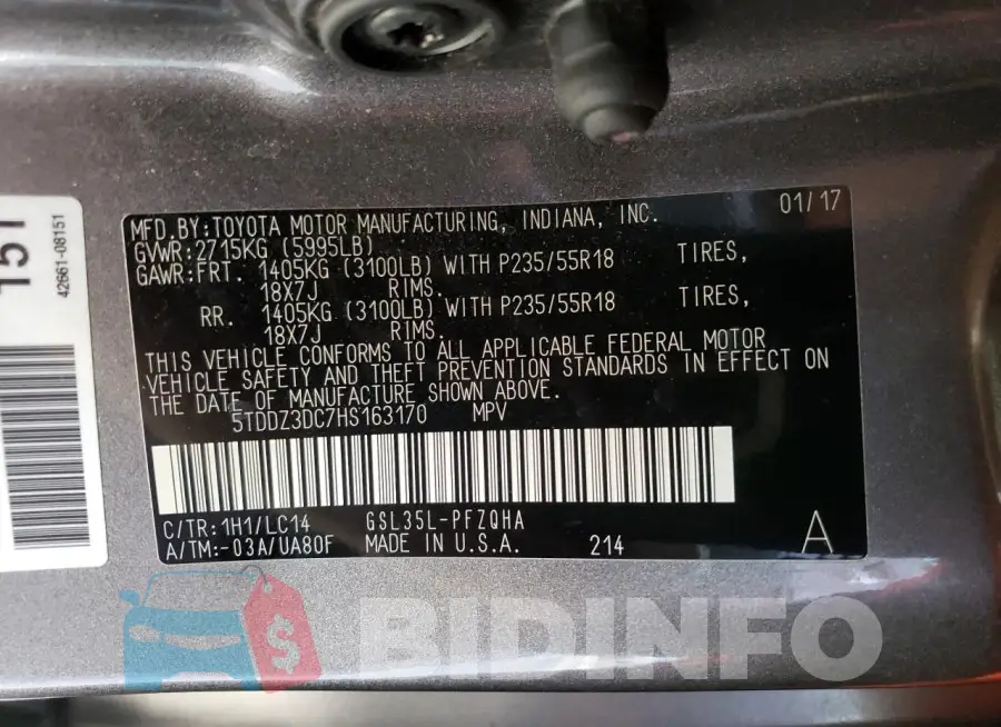 5TDDZ3DC7HS163170 Photo# 14