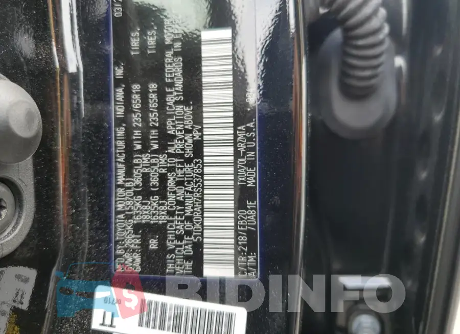 5TDKDRAH7RS537853 Photo# 14