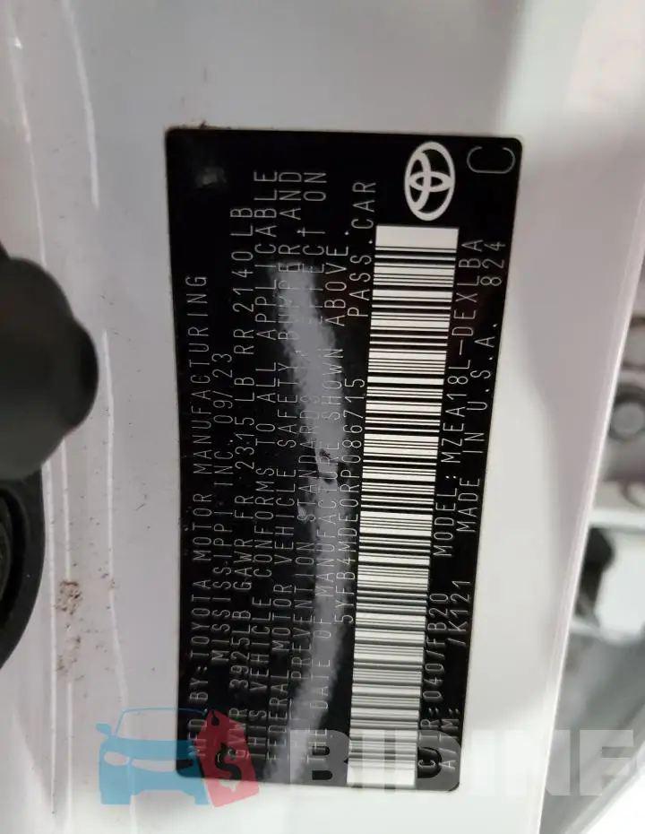 5YFB4MDE0RP086715 Photo# 12