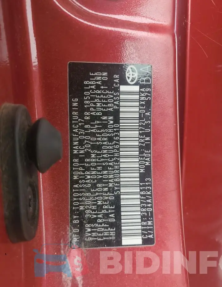 5YFBURHE2HP676310 Photo# 12
