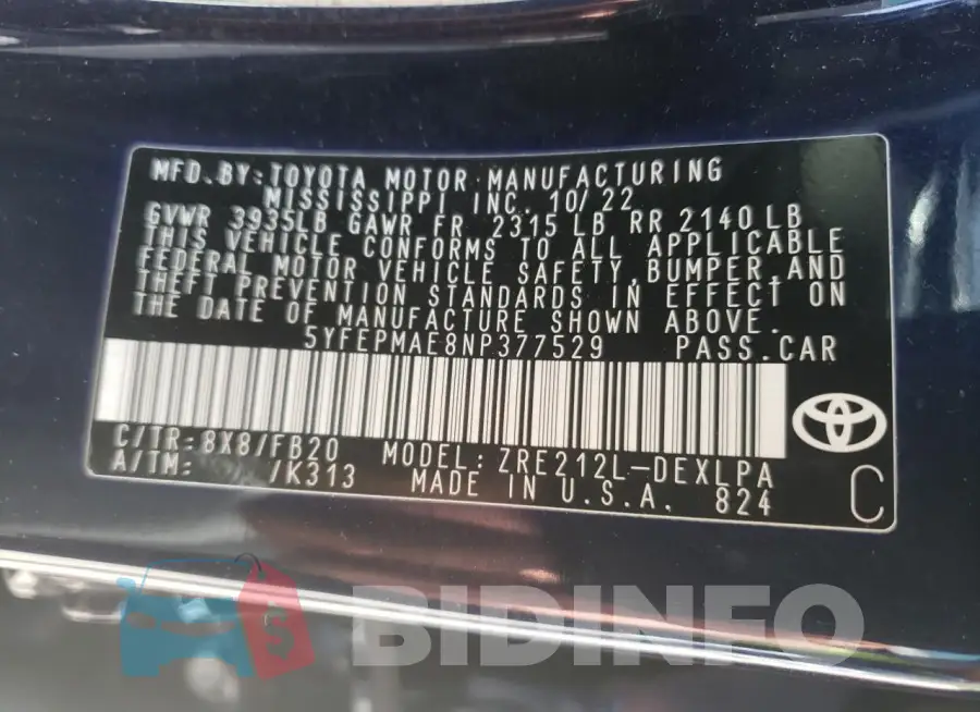 5YFEPMAE8NP377529 Photo# 12