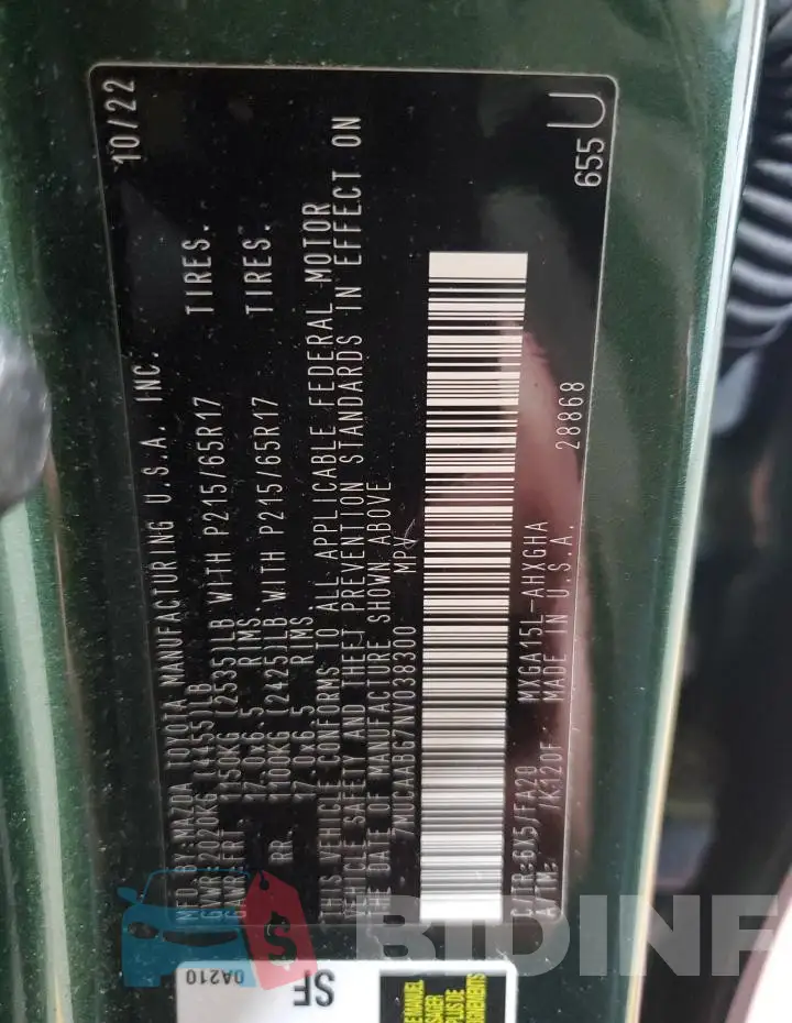 7MUCAABG7NV038300 Photo# 13