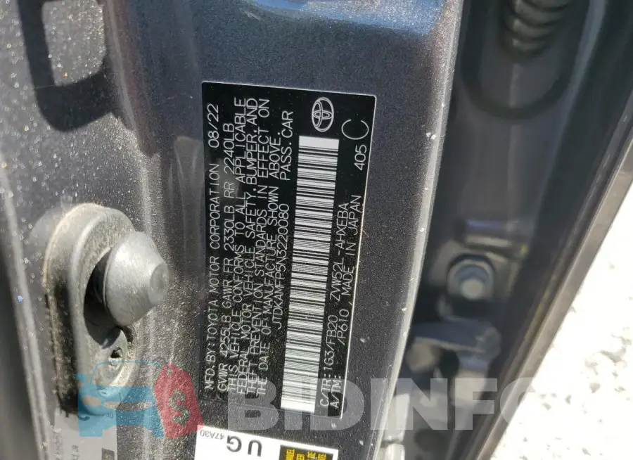 JTDKAMFP5N3220080 Photo# 12