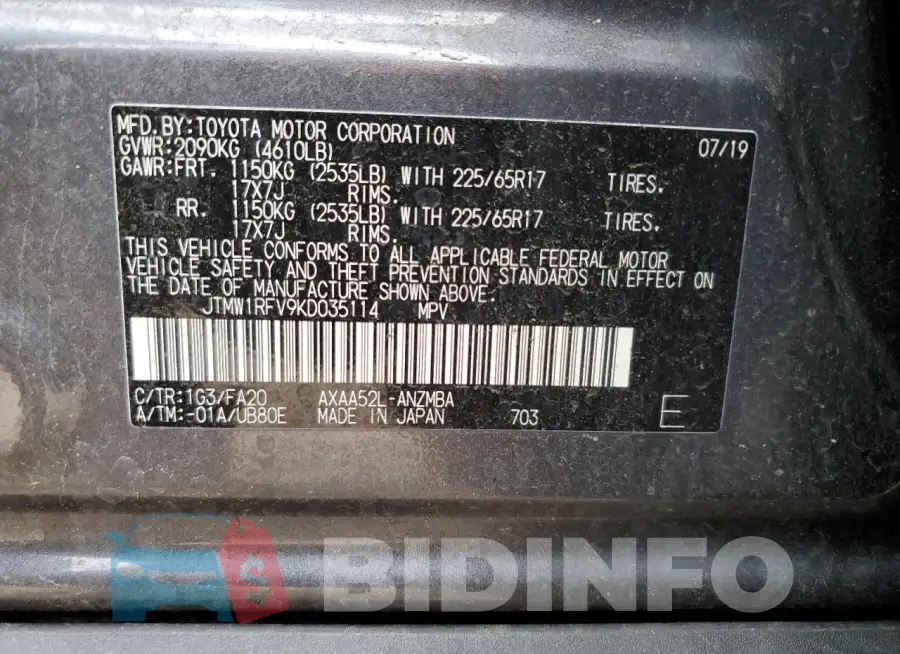 JTMW1RFV9KD035114 Photo# 13