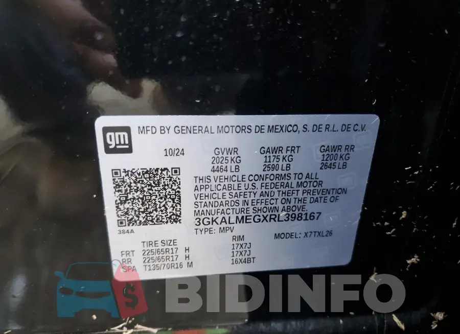 3GKALMEGXRL398167 Photo# 13