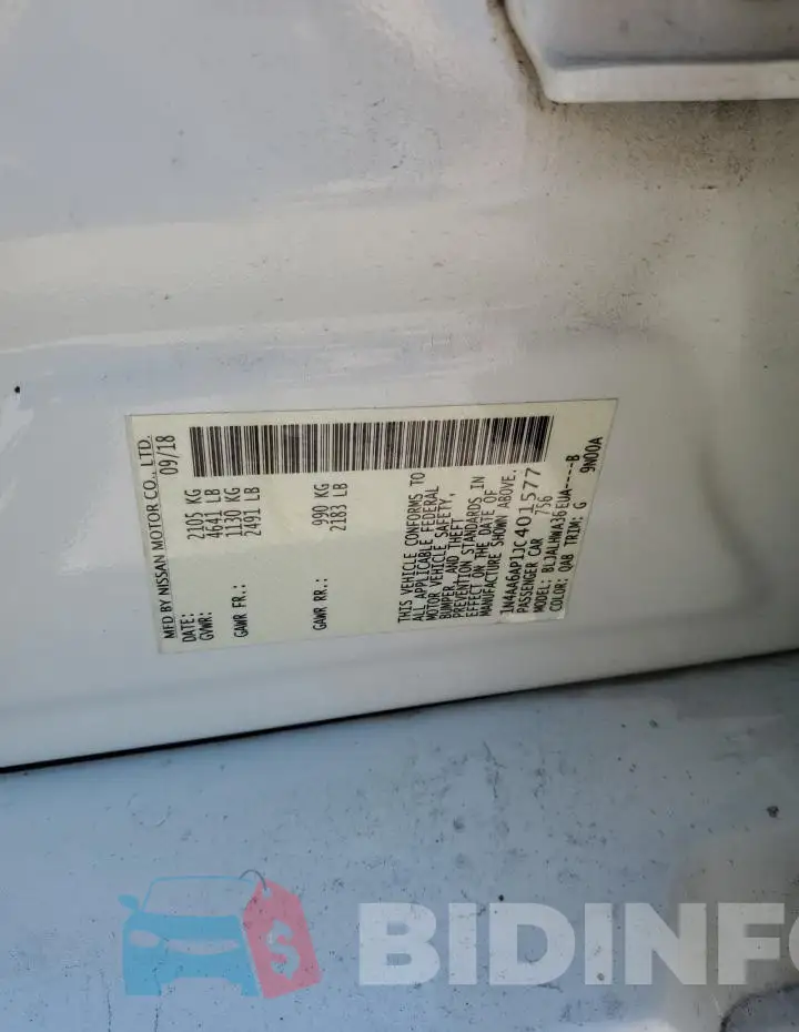 1N4AA6AP1JC401577 Photo# 12