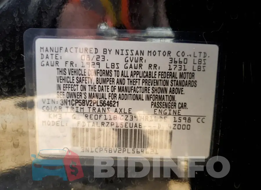 3N1CP5BV2PL564621 Photo# 13