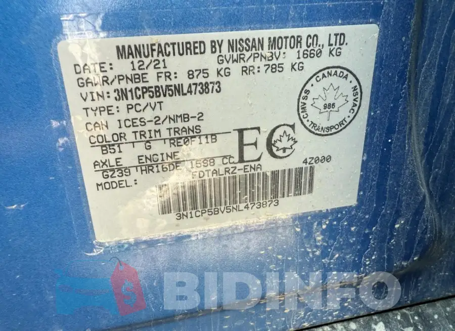 3N1CP5BV5NL473873 Photo# 11
