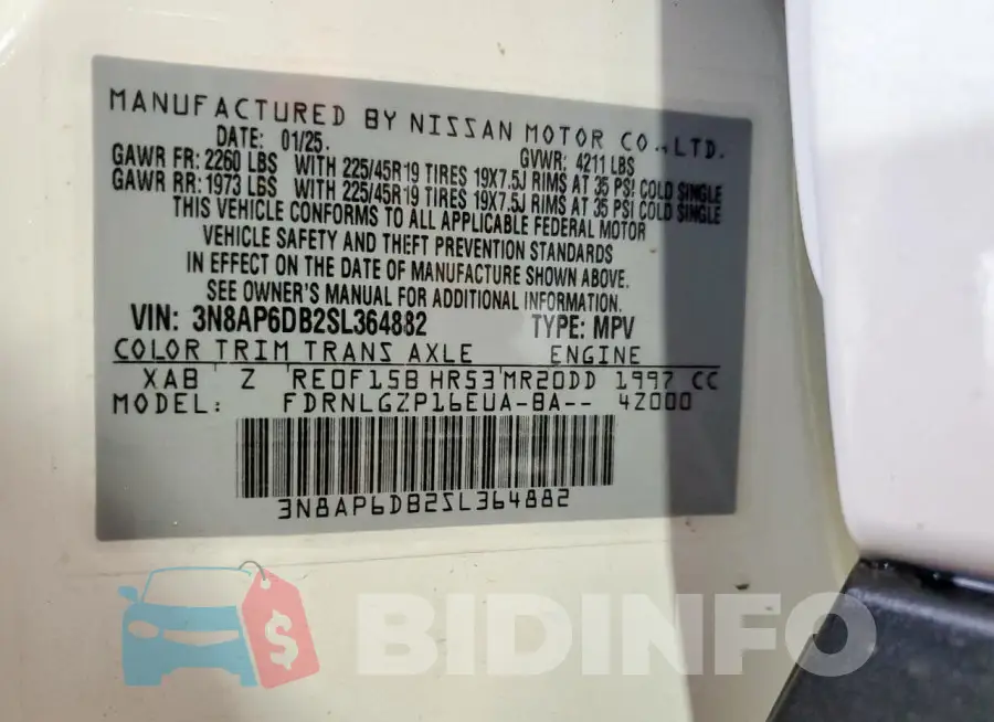 3N8AP6DB2SL364882 Photo# 14