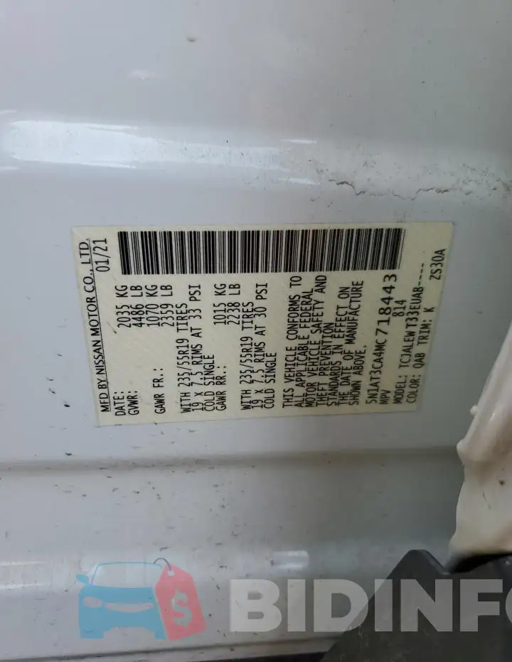 5N1AT3CA4MC718443 Photo# 13