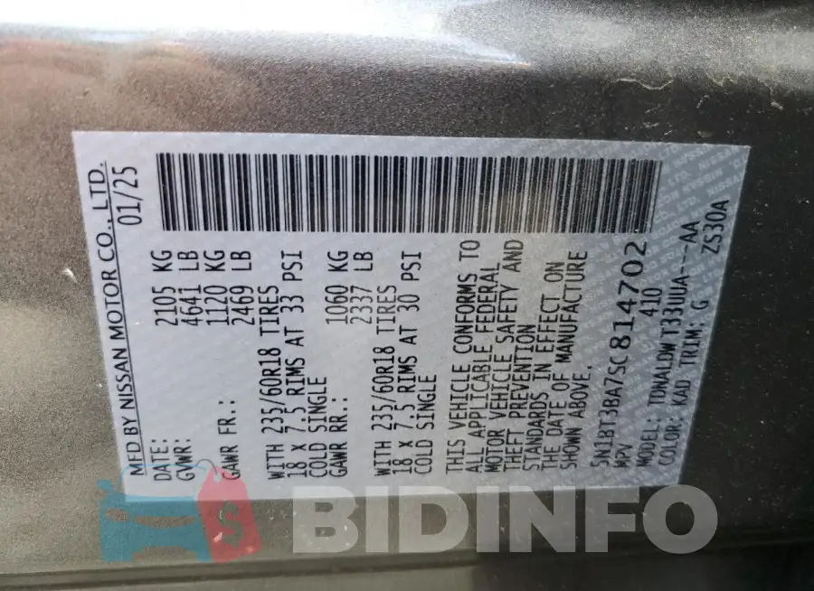 5N1BT3BA7SC814702 Photo# 13