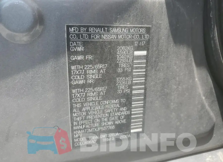 KNMAT2MTXJP537768 Photo# 13
