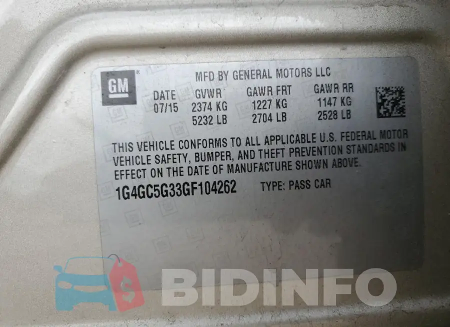 1G4GC5G33GF104262 Photo# 12