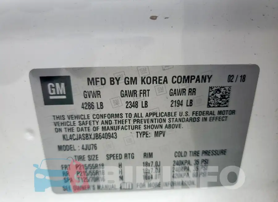 KL4CJASBXJB640943 Photo# 13