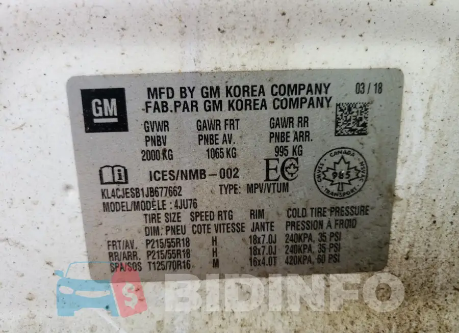 KL4CJESB1JB677662 Photo# 12