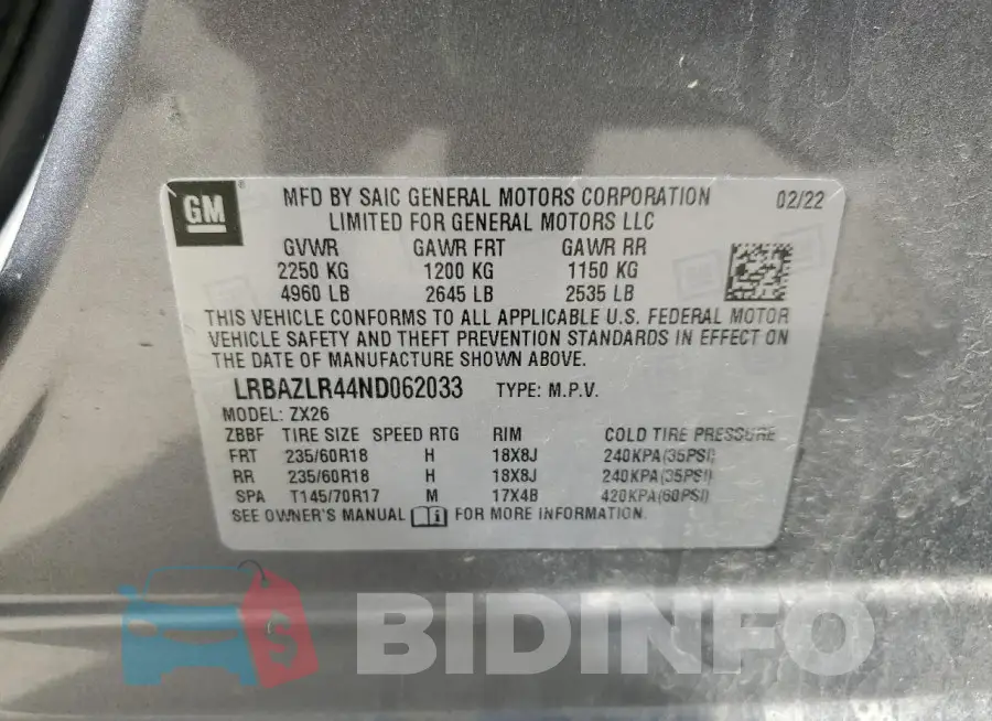 LRBAZLR44ND062033 Photo# 13
