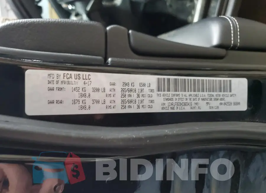 1C4RJFBG9HC865416 Photo# 13