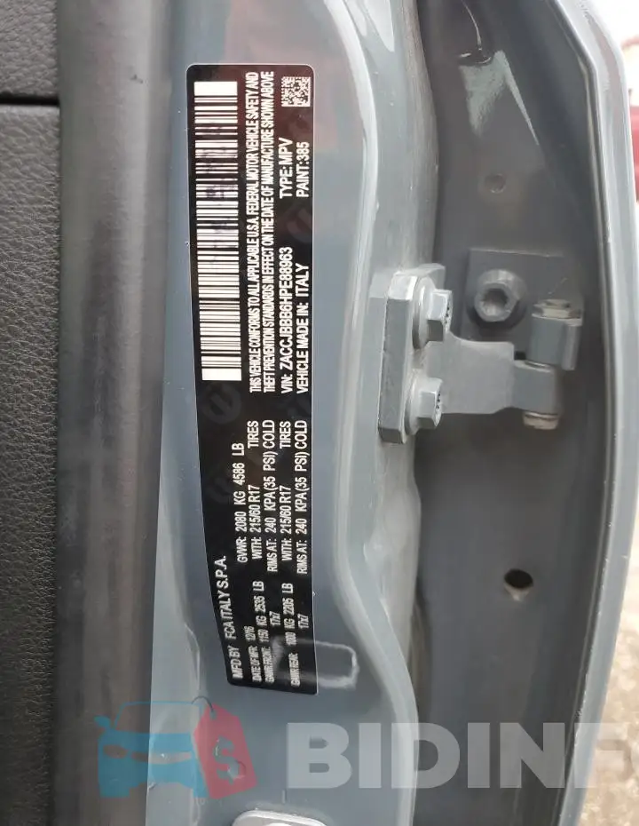 ZACCJBBB6HPE88963 Photo# 13