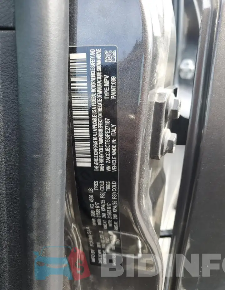 ZACCJBCT5GPE27187 Photo# 12