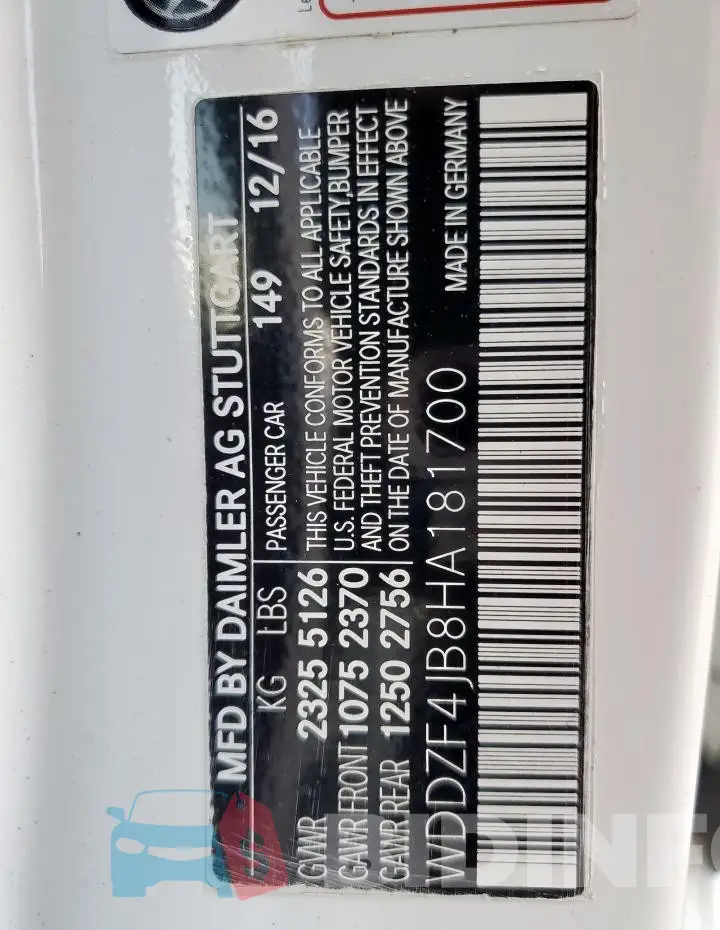 WDDZF4JB8HA181700 Photo# 12