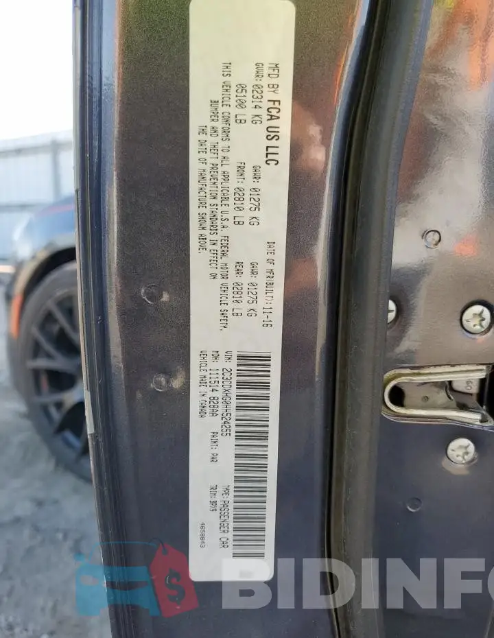 2C3CDXHG0HH524255 Photo# 13