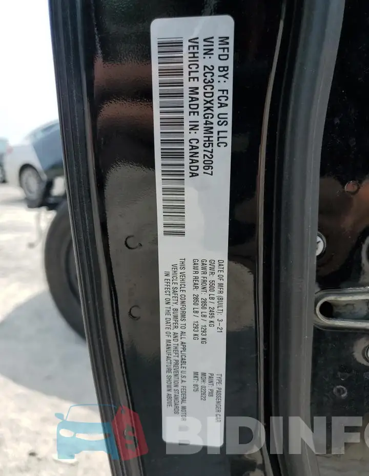 2C3CDXKG4MH572067 Photo# 12