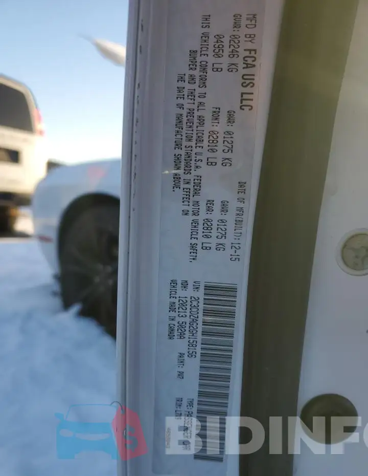2C3CDZAG2GH158156 Photo# 12