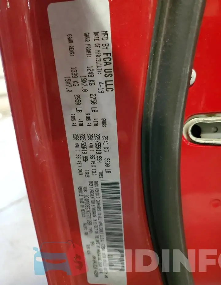 3C4PDDEG7KT771268 Photo# 13